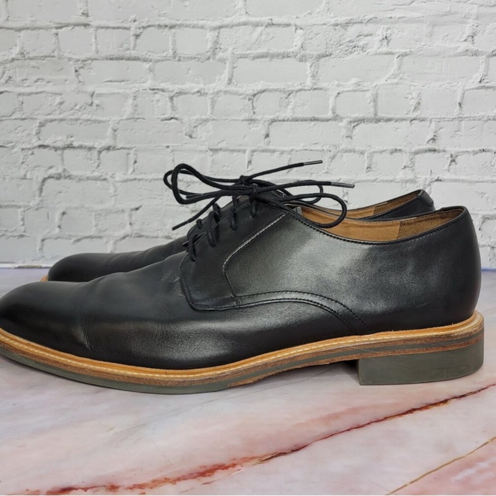 Gordon Rush Dress Shoe Mens Size 10 Black Landon Leather Plain Toe Derby Oxford